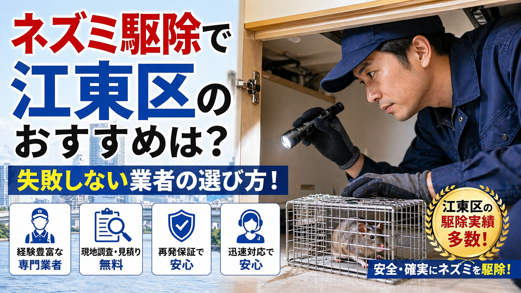 ネズミ駆除で江東区のおすすめ