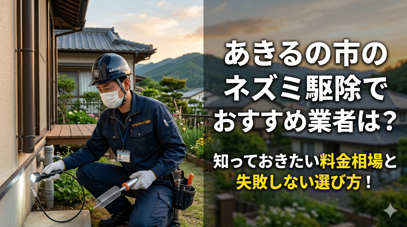あきる野市のネズミ駆除でおすすめ業者