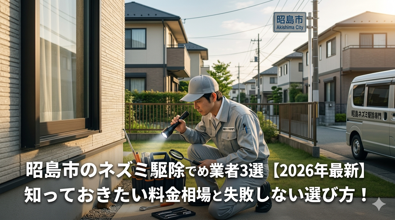 昭島市のネズミ駆除でおすすめ業者