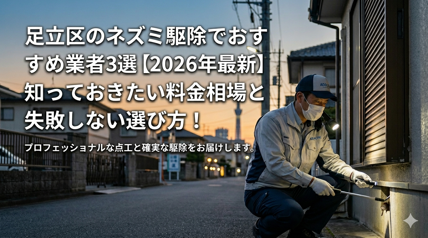 足立区のネズミ駆除でおすすめ業者