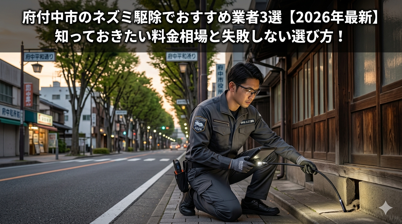 府中市のネズミ駆除でおすすめ業者3選