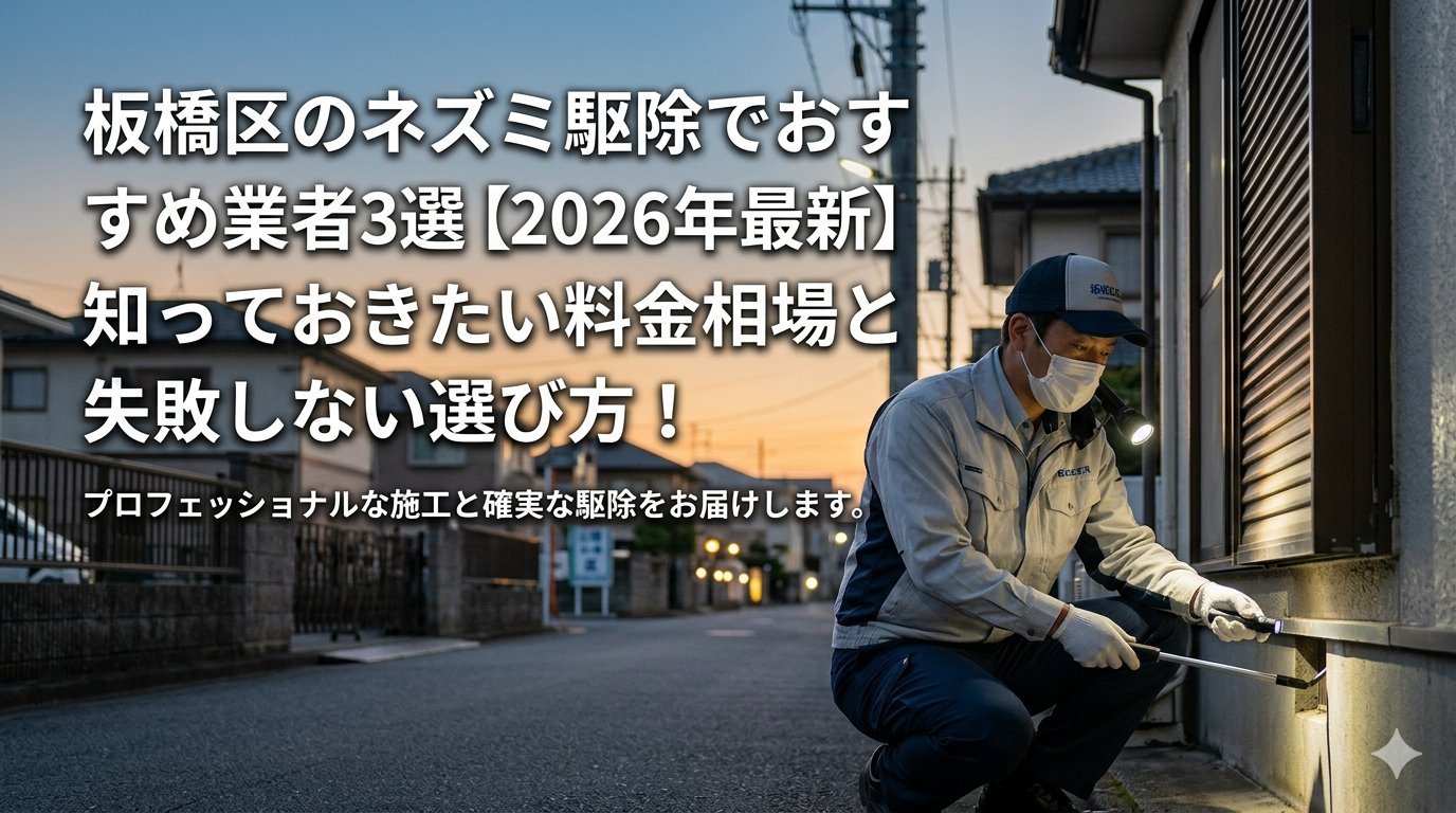 板橋区のネズミ駆除でおすすめ業者