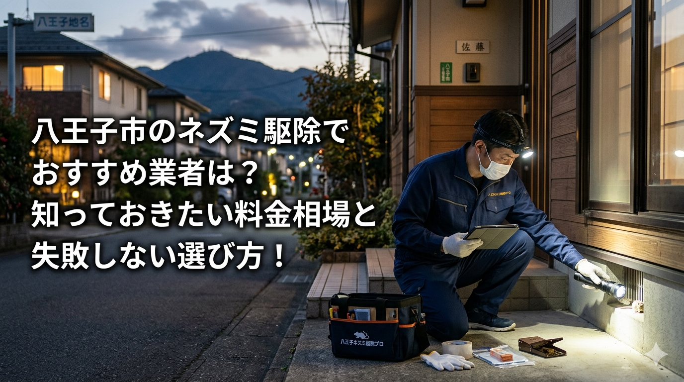 八王子市のネズミ駆除でおすすめ業者