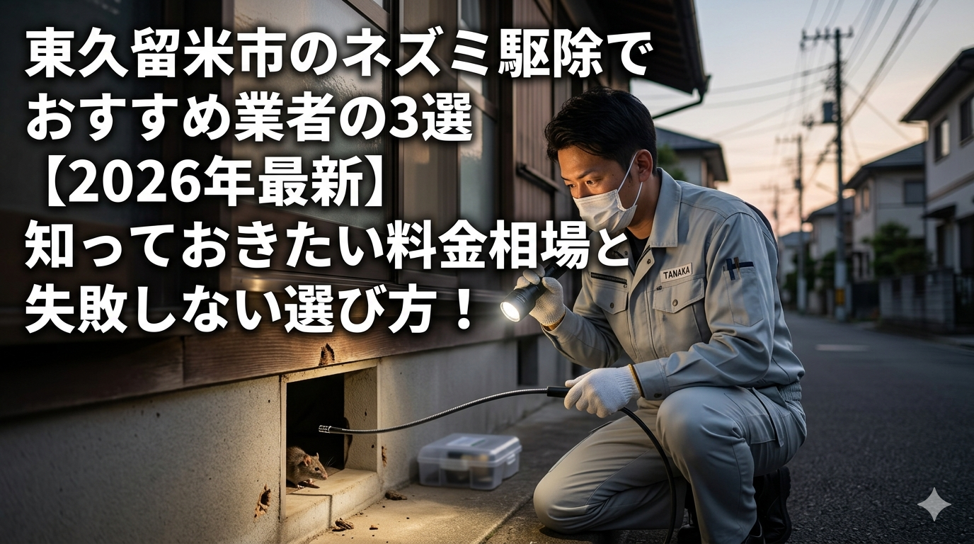 東久留米市のネズミ駆除でおすすめ業者