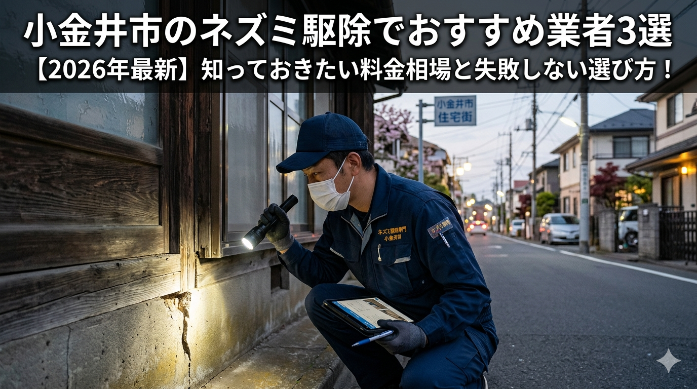 小金井市のネズミ駆除でおすすめ業者