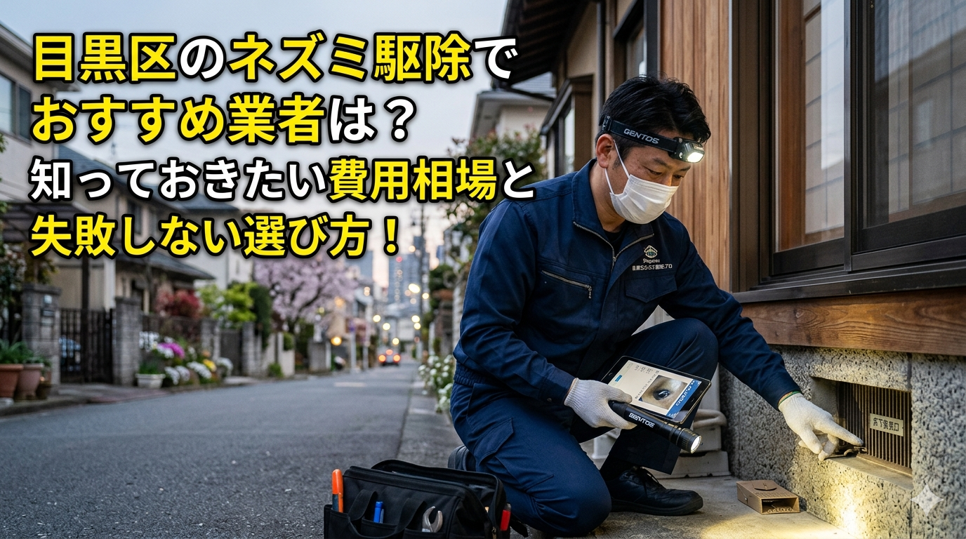 目黒区のネズミ駆除でおすすめ業者
