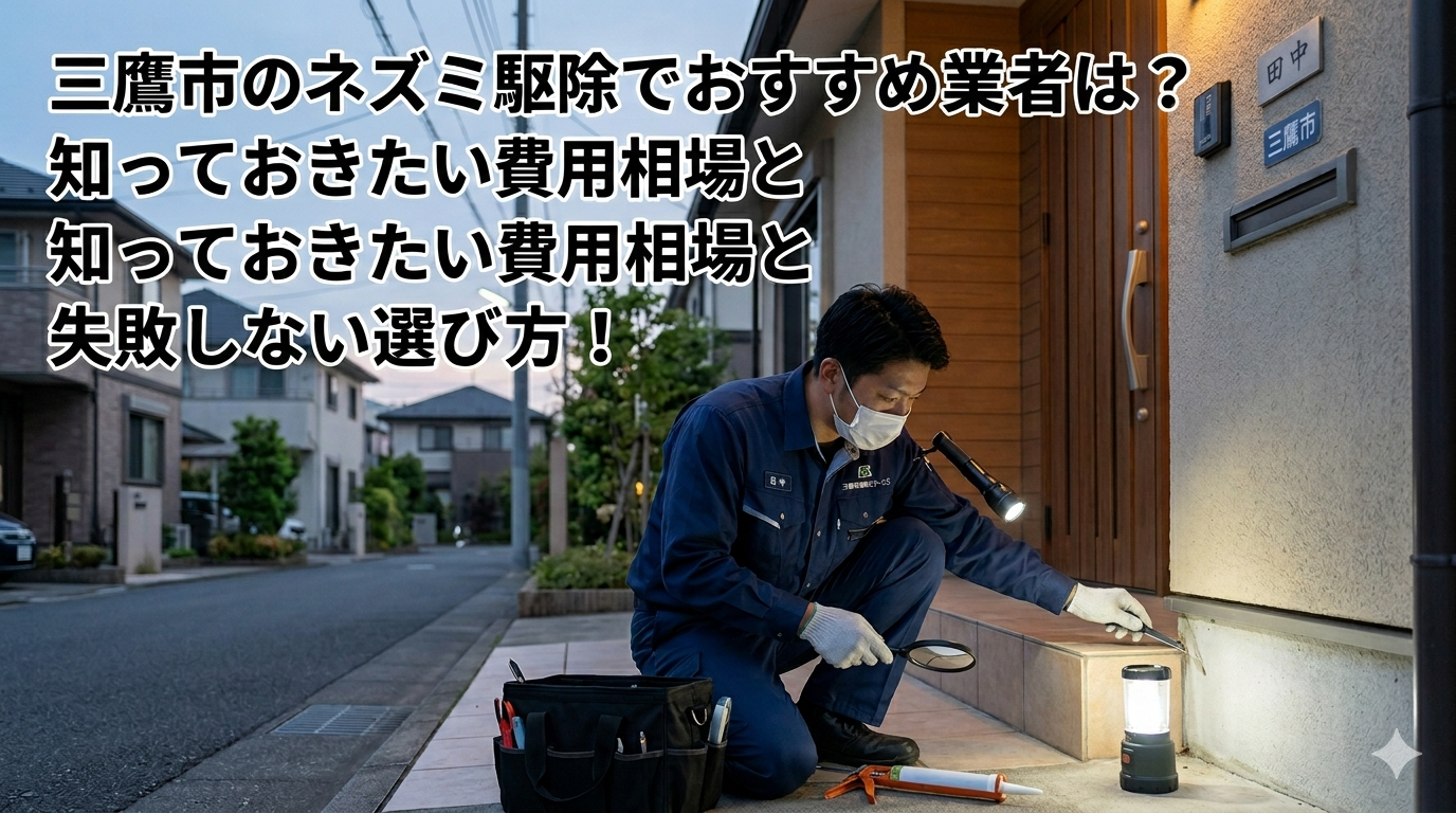三鷹市のネズミ駆除おすすめ業者