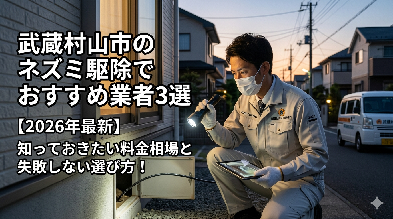 武蔵村山市のネズミ駆除でおすすめ業者