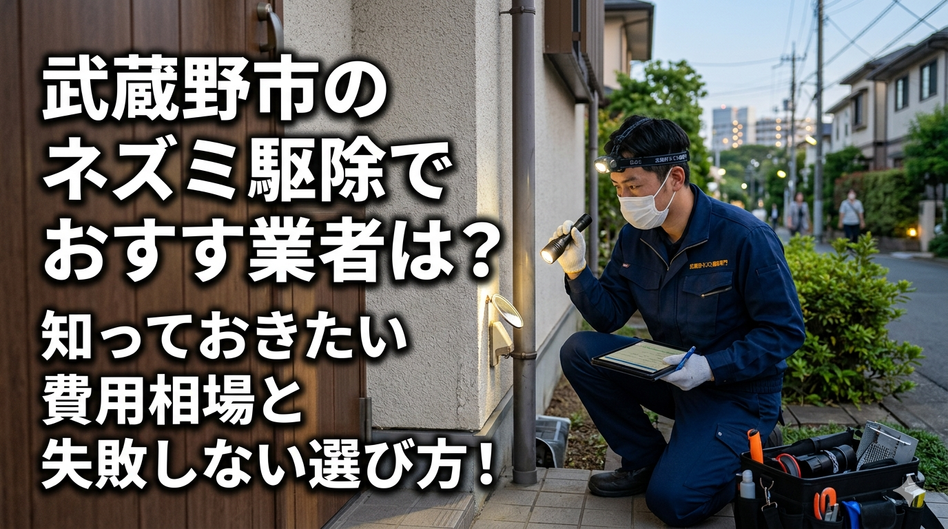 武蔵野市のネズミ駆除でおすすめ業者