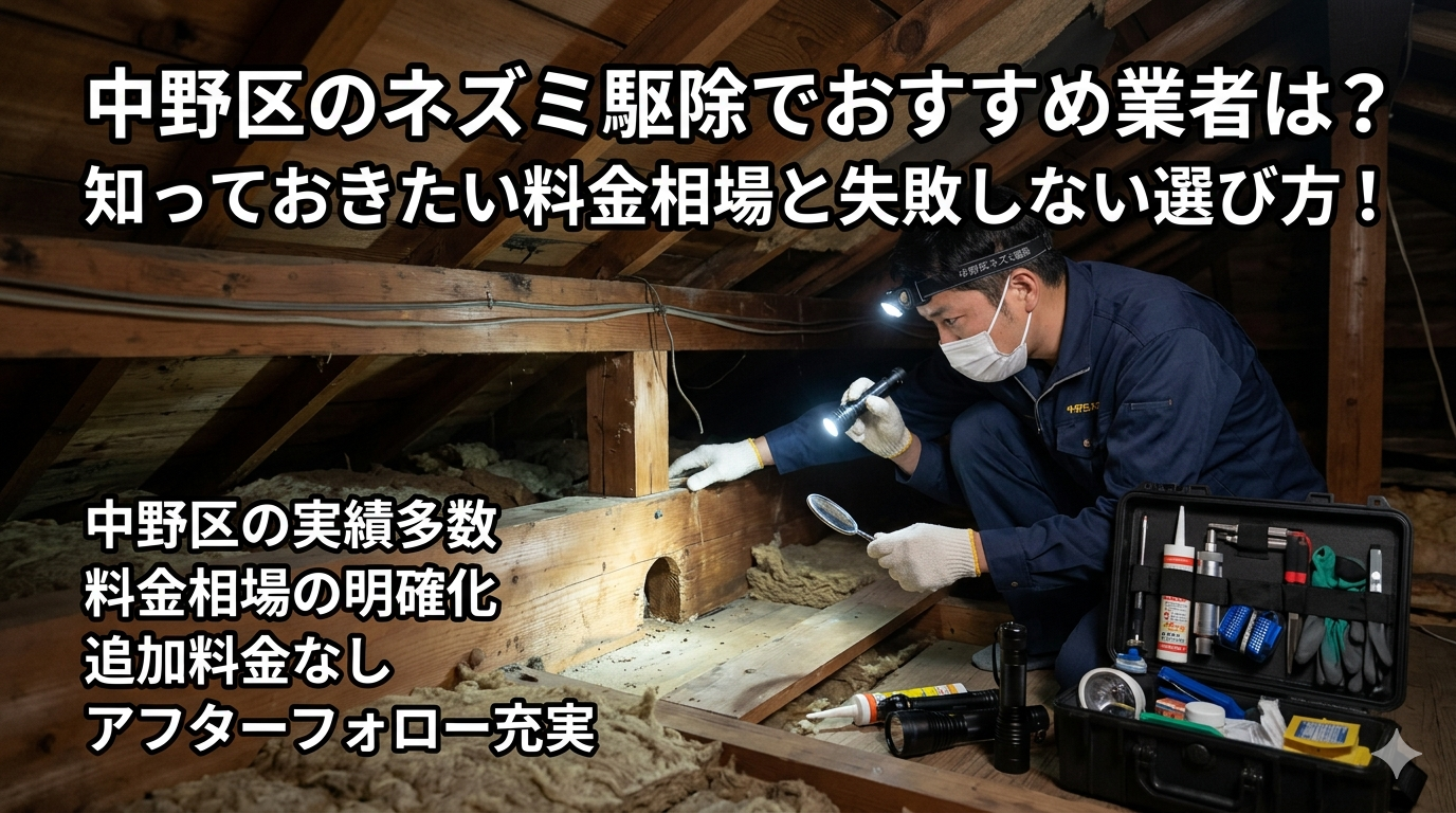 中野区のネズミ駆除でおすすめ業者【