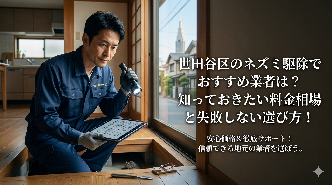 世田谷区のネズミ駆除でおすすめの業者