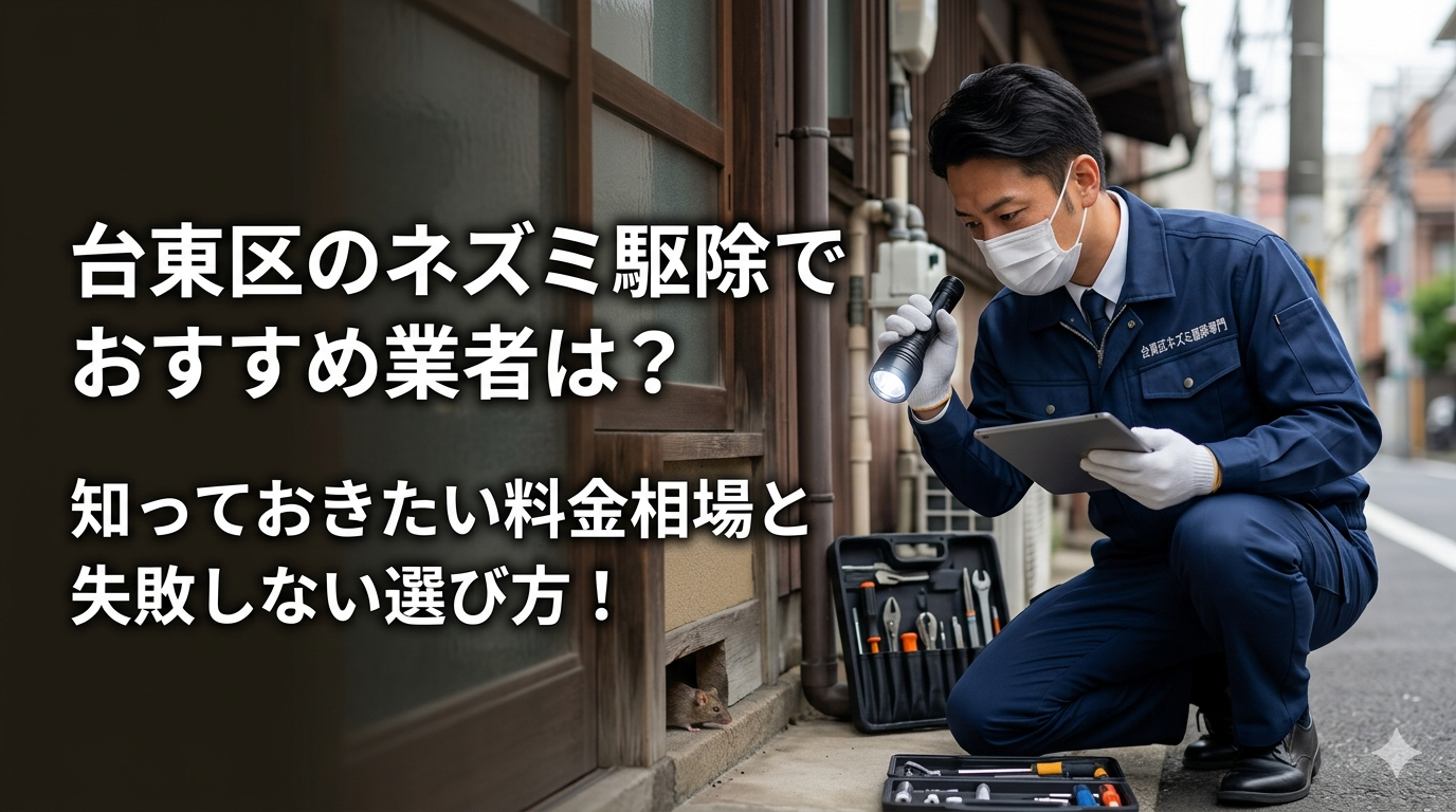 台東区のネズミ駆除でおすすめ業者