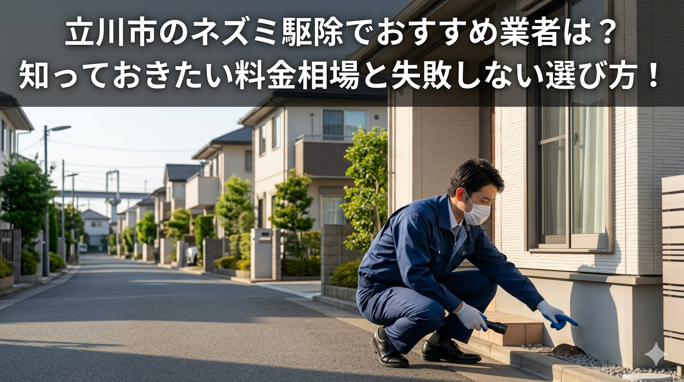 立川市のネズミ駆除でおすすめの業者
