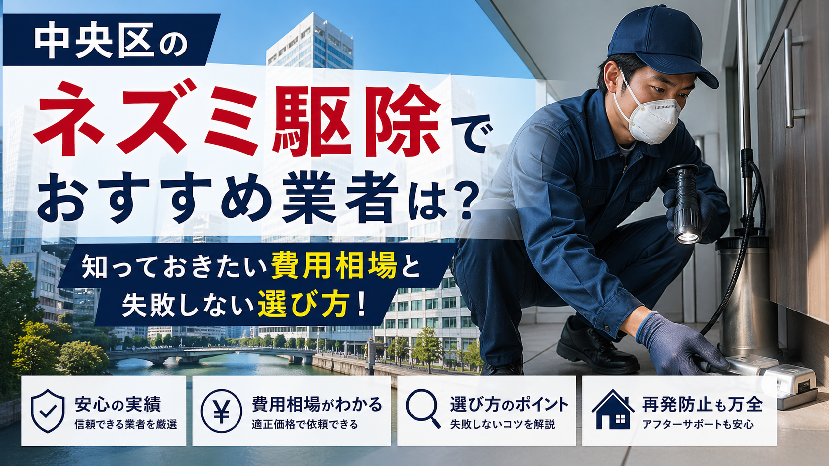 中央区のネズミ駆除でおすすめ業者