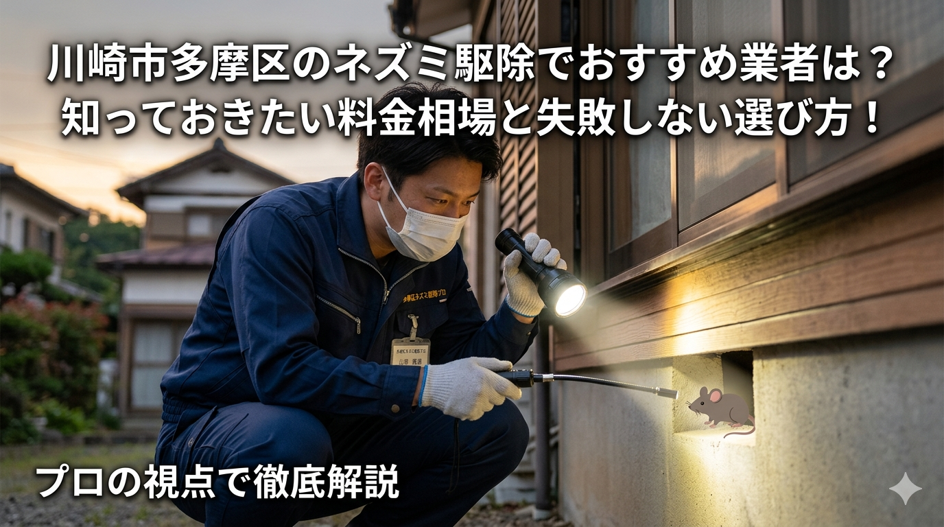 川崎市多摩区のネズミ駆除で業者のおすすめ3選