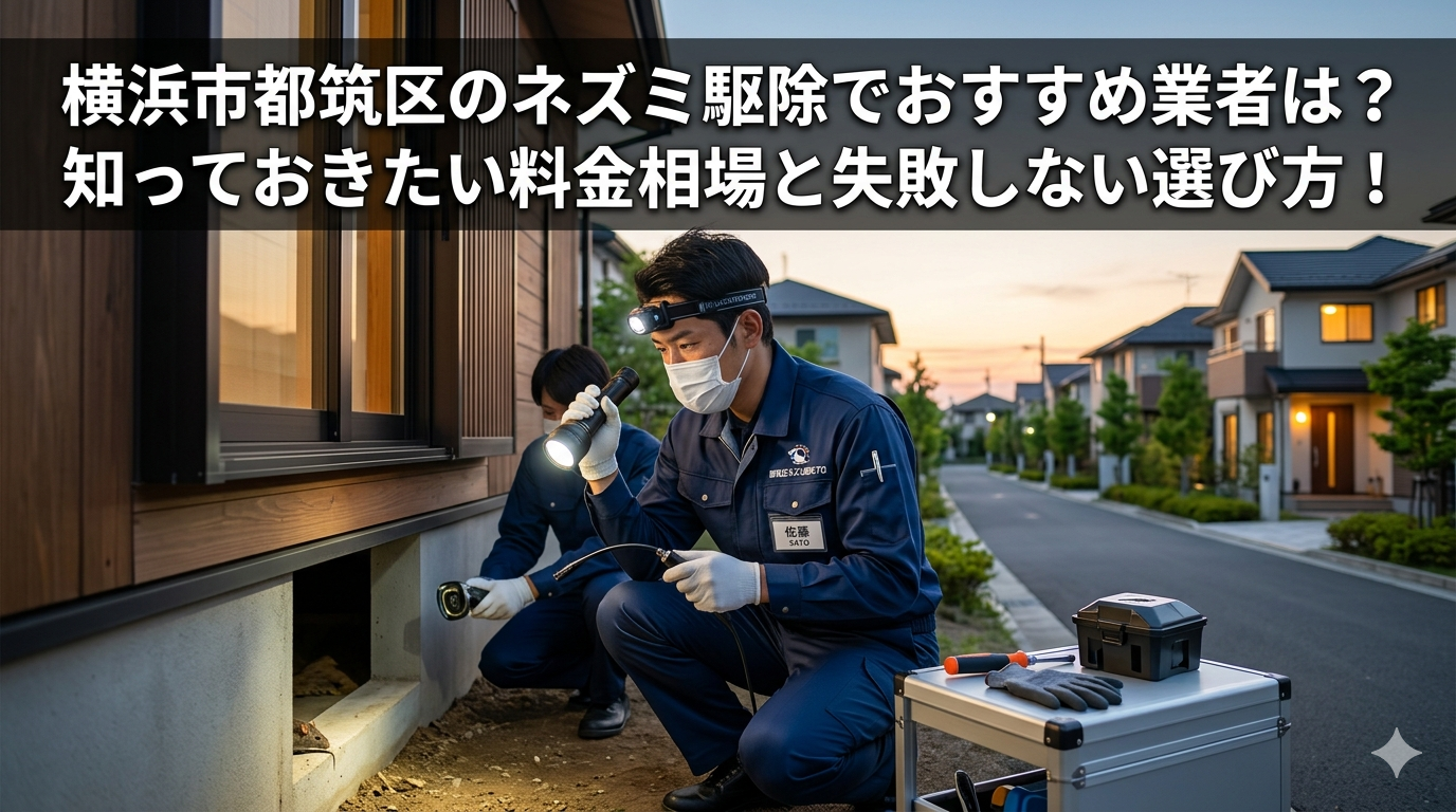 横浜市都筑区のネズミ駆除で業者のおすすめ3選